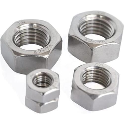 1pcs M12 M14 M16 M18 M20 304 stainless steel left teeth hex nut left-handed nuts