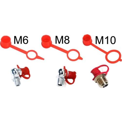 30pcs 50pcs M6 M8 M10 Polyethylene Plastic Grease Fitting Dust Cap Dust Protection Cover Cap for Grease Gun Zerk Fitting