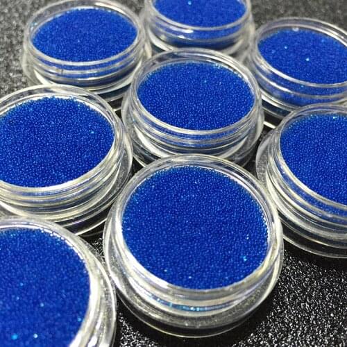 3g/bottle Sapphire blue Micro Crystal Glass Beads Nail Art Magic Candy 3D Tiny Clear Caviar Rhinestone For Manicure Decorations