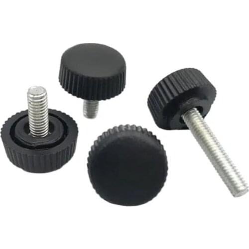 5pcs/lot m3 m4 m5 m6 knurled Nylon Round Plastic Head Handle Thumb Screw Bakelite Bolt Black Bakelite hand screw