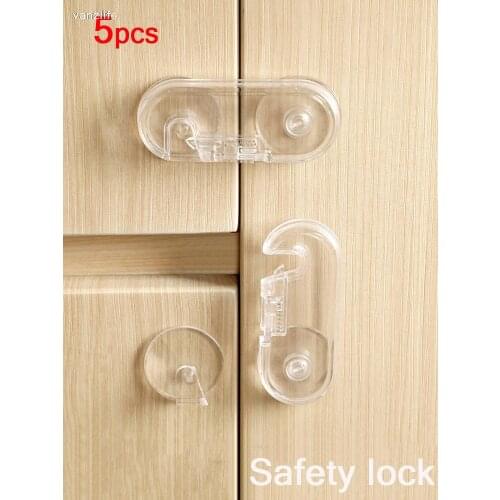 Child safety lock drawer protection against clamp hand multi-function baby open refrigerator cabinet door lock button gadges