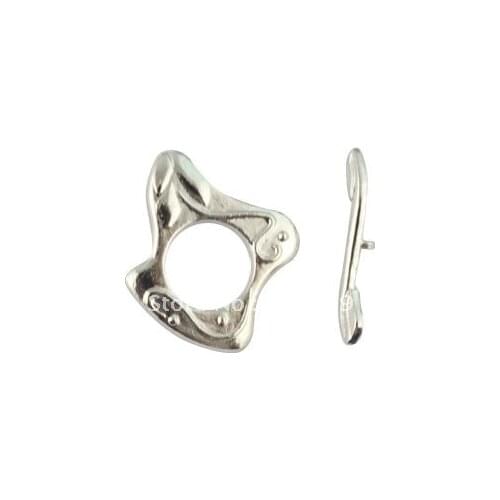 80Sets Silver Color Plate large vine toggle clasps A1579SP FREE SHIPPING