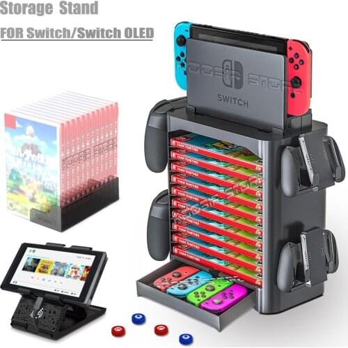 Nintendos Nintend Switch Console Accessories Case Storage Stand Nintendoswitch Game CD Disc Joycon Pro Controller Holder Tower