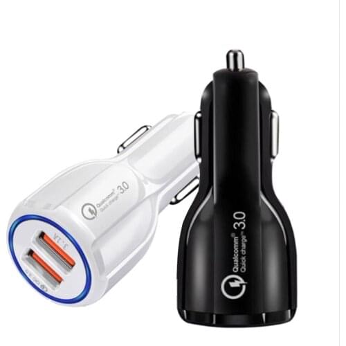 Car Phone Charger QC 3. 0 Car Charger Car accessories Dual Port For Mobile Phone Car Interior Accessories