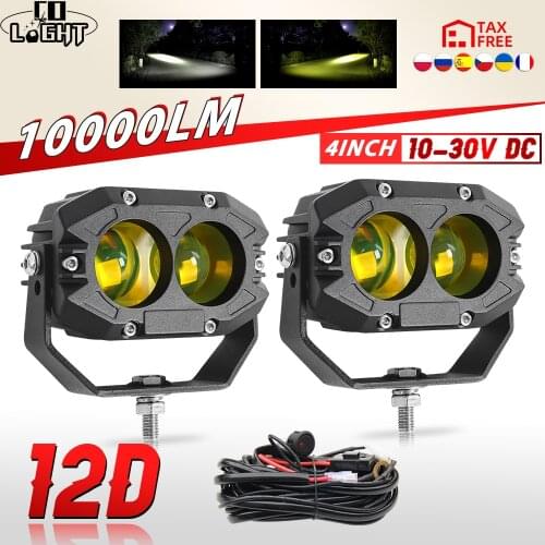 CO LIGHT 100W 4inch Led Work Light Spot Flood Beam 3000K 6000K Driving Led Light Bar for Offroad ATV SUV Boat 12V 24V Fog Lamp