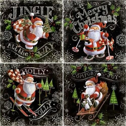 EverShine 5D Diamond Painting Full Drill Square Santa Claus Diamond Embroidery Sale Cross Stitch Christmas Decorations For Home