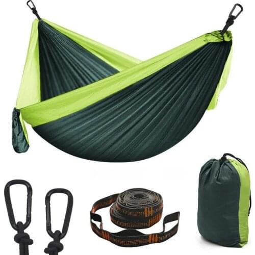 Camping Hammock Double Single Lightweight Hammock with Hanging Ropes for Backpacking Hiking Travel Beach Garden hammock strap