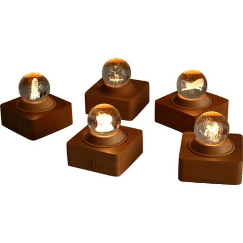Crystal Music Box Speaker with Touch Operation USB Charging Ball Spinning Novelty Gift for Birthday Christmas