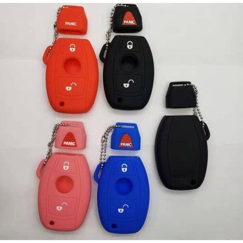 Key Case For Car Silicone 2+1/3 Button Bag Cover For Mercedes Benz A E S G CLK SLK ML Class BGA Style Remote Smart Car Key Fob