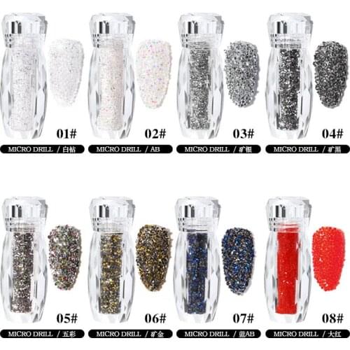 Swarovsky Mini V Buttom Crystal Micro Beads Tiny Multicolor AB 3D Glitter Pixie Nail Art Rhinestone Decoration
