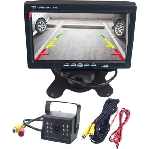 5.0" 5.0 Inch CCD HD Waterproof Parking Monitor Car Rear View Monitor Video DVD Player Car Audio Auto For Car Reverse Camera
