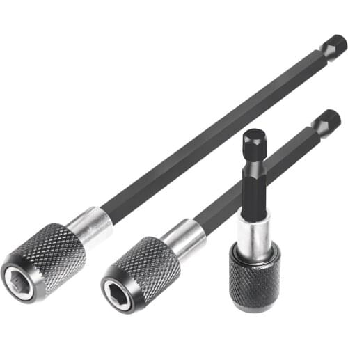 Quick Change Extension Bit Set 1/4" Hex Rod Shank Long Handle Screwdriver Tip Holder Hand Tools 60mm/ 75mm/100mm/ 150mm