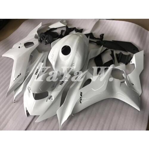 New ABS Fairings kit Fit for YAMAHA YZF-R6 2017 -2020 R6 color white （With fuel tank shell