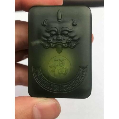 Top brand natural green jade pendant handcarved unique jade necklace men necklaces women pendants jadeite jade jewelry