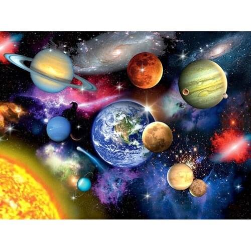 Full Round drill 5D DIY Diamond embroidery Space planet Diamond Painting Cross Stitch Rhinestone Mosaic decoration