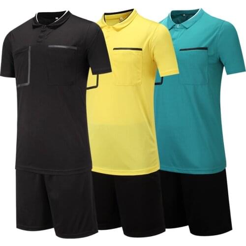 Hot Style Soccer Judge Uniforms Set Professional Soccer Referee Clothing Kit Football Referee Jerseys Suit Classical Color S-3XL