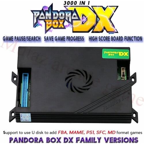 Latest Pandora DX 3000 in 1 Family Home Version with 34pcs 3D Games Support 3/4Player Record High Score HD VGA output
