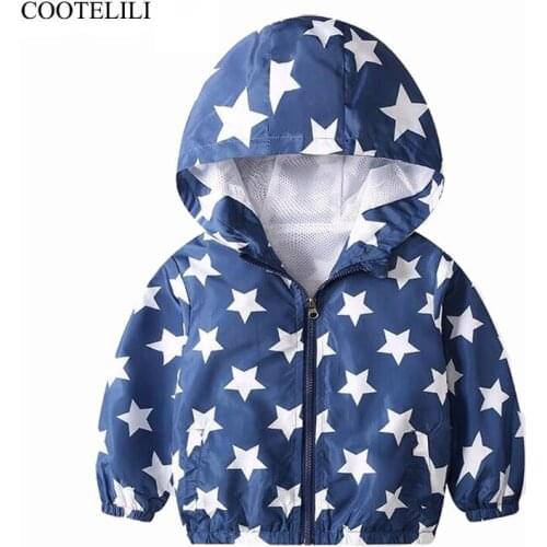 COOTELILI Casual Kids Outerwear Trench Coats For Girls Boys Kids Clothes Autumn Windbreaker Jacket For Boys Children Clothing