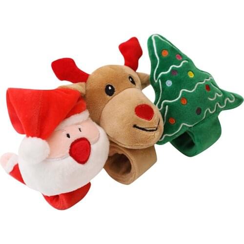 Christmas Santa Pat hand ring Plush Toy For Children