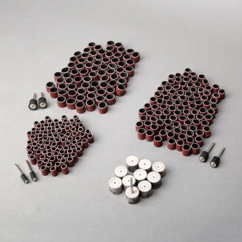 Sand Circle Drum Sanding Bands Flap Wheel Grinding Sanding Disc Mandrel Rod Kit Rotary Polishing Abrasive Tool for Grinder Drill