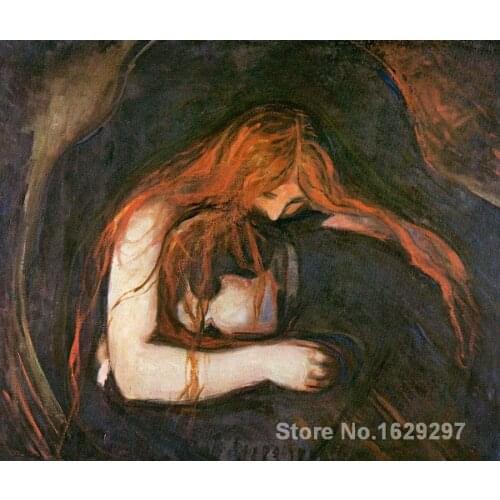 Modern painting for kitchen Vampire Edvard Munch High quality Hand painted