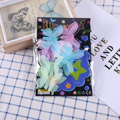 3D hollow butterfly patch wall decoration fluorescent stickers bedroom wall stickers kitchen childrens room glows in the dark