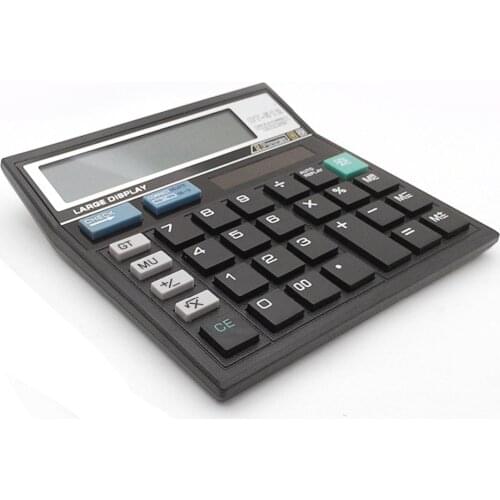 Tinhofire Black 12 digits Office calculator computer keys computer Solar Calculator CT-512