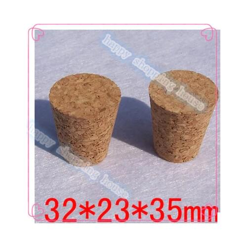 Packing material cork Large diameter cork bottle pudding wishing bottles sealed bottle glass jar cover 32mm*23mm*35mm