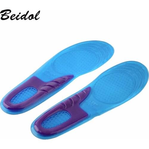 1 Pair Small size Orthotic Arch Support Massaging Silicone Anti-Slip Gel Soft Sport Shoe Insole Pad For Man Women