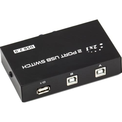 2 Port Manual USB Switch Box Two Computers Share One Printer 2 in1out USB2.0 HUB Splitter Converter