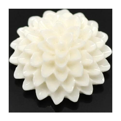 50Pcs Rice Resin Flower White Embellishments Flatback Cabochon Scrapbook Fashion Home Wedding Decoration Craft Resin Cabochon 15