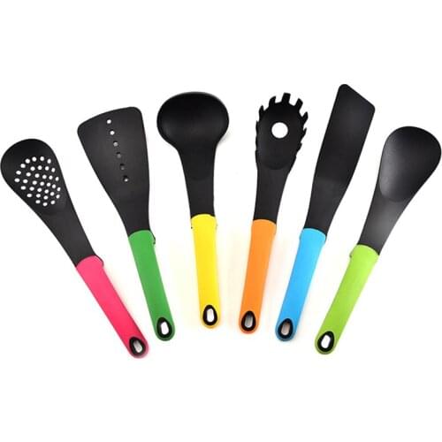 6pcs/set Silicone Cooking Utensils Kitchen Utensil Set Nonstick Cookware Kitchen Cooking Tools Kitchen Tools & Gadgets WWO66