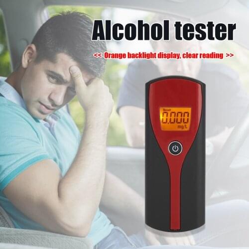 Alcoholicity Tester Meter Digital Breath Alcohol Analyzer Breathalyzer Body with Orange Backlit Display Car Electronics Tool