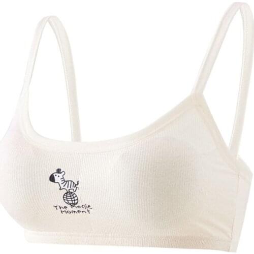 Girl Underwear Soft Cotton Bra for Kids Teenager Training Vest Underwear Puberty 425F
