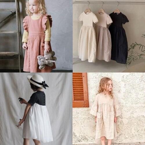 Kids Dress 2021 New Summer Brand Design Girls Cute Princess Short Sleeve Dresses Baby Toddler Fashion Clothes