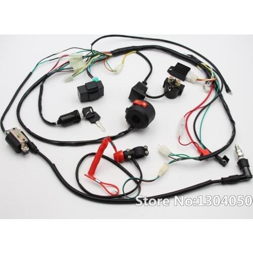 Full Engine Wiring Harness Loom Solenoid Coil Rectifier CDI 50cc 70cc 90cc 110cc 125cc ATV Quad Dirt Bike Go Kart Buggy new