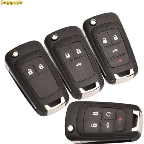 Jingyuqin Flip Folding Remote Key Shell For OPEL VAUXHALL Astra J Corsa E Insignia Zafira C 2008-2013 2016 Car Key Case