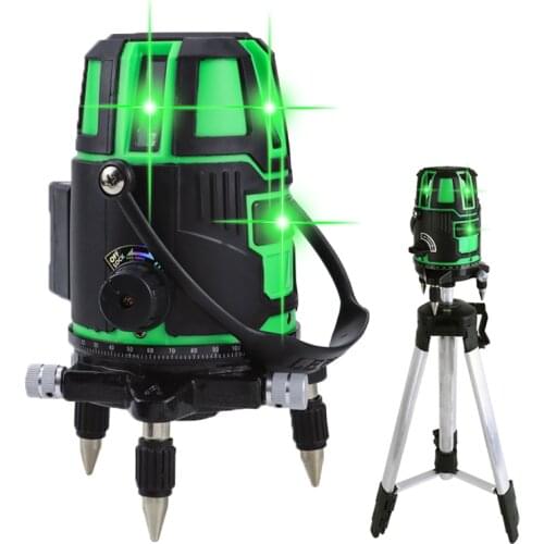 5/3/2 Lines Laser Level Self-Leveling Horizontal Vertical Cross Super Powerful Green Laser Beam 360 Rotatable Tripod Laser Level