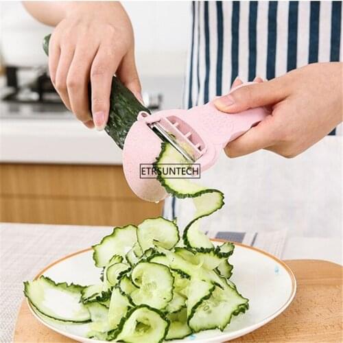 50pcs Vegetable Fruit Multi-function Spiral Shredder Peeler Green Graters Garlic Presses Kitchen Tool