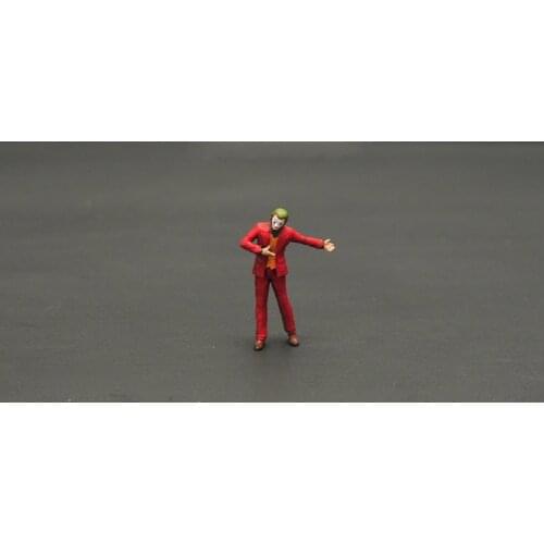 1/64 Scale Resin Die-casting Clown Doll Model Car Scene Decoration Scene Layout Collection Decoration Toy