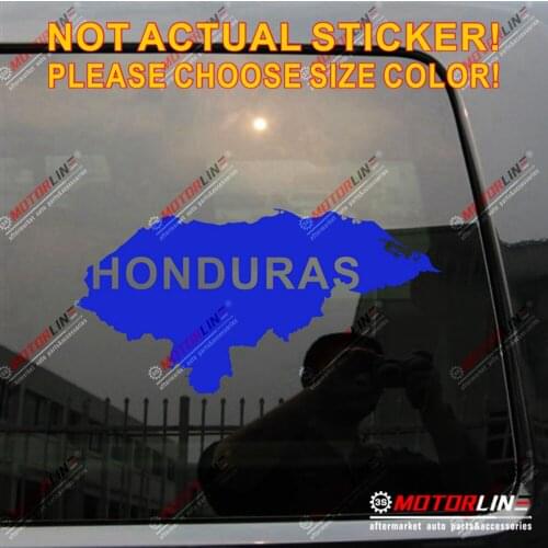 Honduras Map Decal Sticker Car Vinyl pick size color die cut no bkgrd b