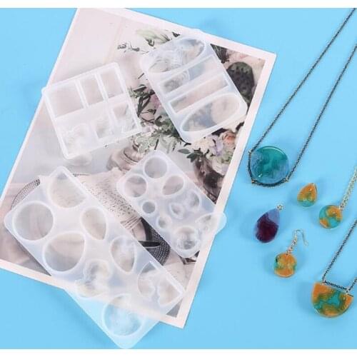 New Transparent Silicone Mold Decoration Process DIY Island Charms Pendant Oxygen Resin Mold