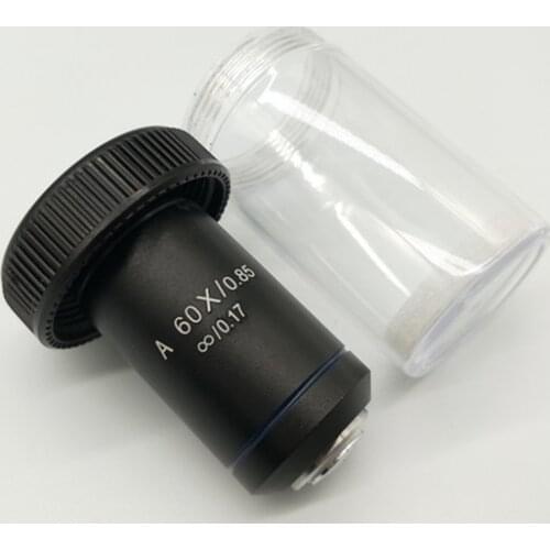 Scientific Infinite Microscope Objective 60X mounting screw 4/5''X1/36'' fitting olym-pus CX motic microscope objective