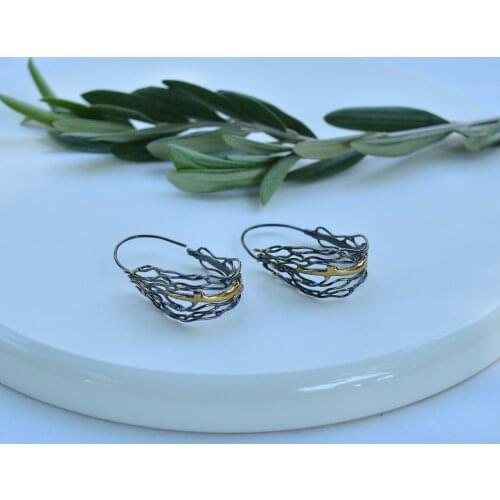 Handmade silver earrings free shipping from Turkey