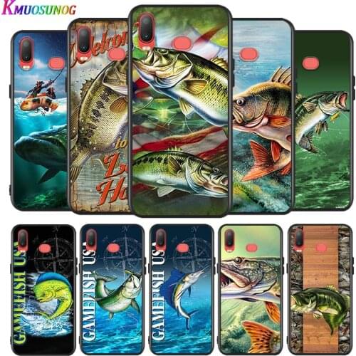 Gone fishing painting for Samsung Galaxy A9 A8 Star A750 A7 A6 A5 A3 Plus 2018 2017 2016 Silicone Black Phone Case Soft Cover