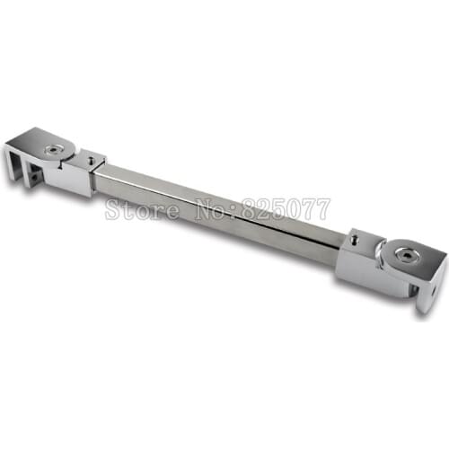 Titanium Gold/Chrome Shower Room Supporting Bar Bathroom Glass Holding Clamp Stainless Steel,Angle adjustable 40/60/80cm JF1211