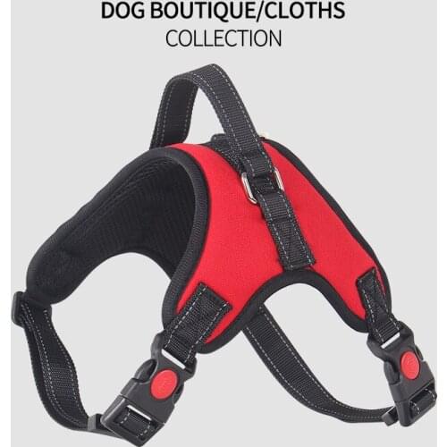 Pet supplies large size dog explosion-proof flush Oxford cloth bone chest back dog leash dog collars