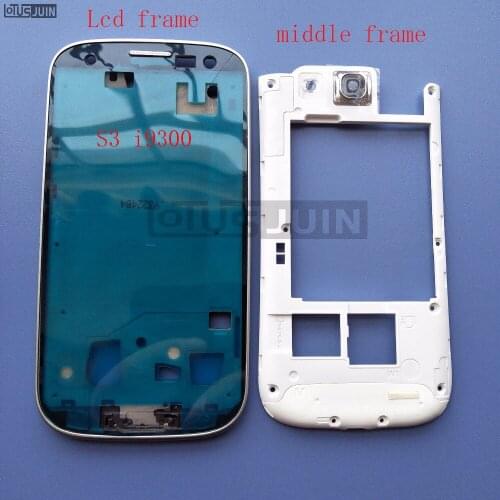 1pcs new Middle Housing Frame Cover + LCD Front Display Frame Bezel for Samsung Galaxy S3 i9300 Replacement