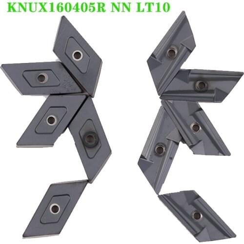 10PCS KNUX160405R NN LT10 Carbide Turning Inserts Original CNC Lathe Metal Cutting Tools KNUX 160405 R Blade Machine Cutter Tool