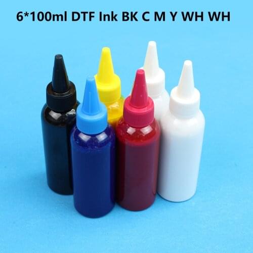 100ML*6 DTF Ink Film Transfer Ink For DTF Direct Transfer Film Printer For DTF Printing PET Film Printing And Transfer For Epson